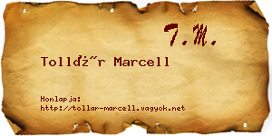 Tollár Marcell névjegykártya